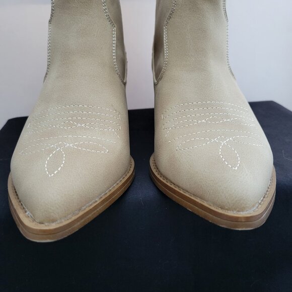 Dirty Laundry Natural Boots Women's 6 Josea Western Pointed Toe Cowboy Boot NWOB - Picture 5 of 7